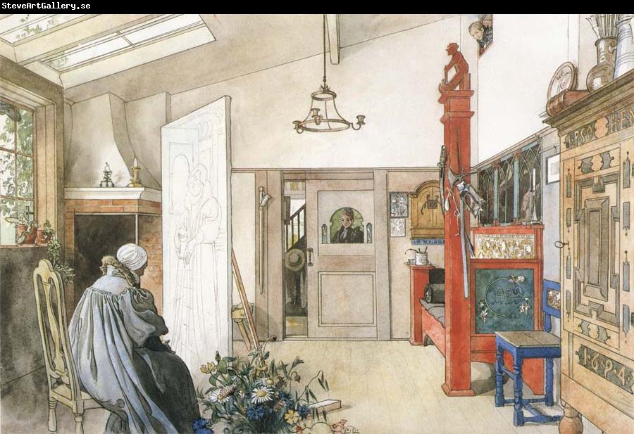 Carl Larsson The Other Half of the Studio